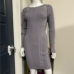 Jessica Simpson Purple Gray Tone Sparkle Knit Dress